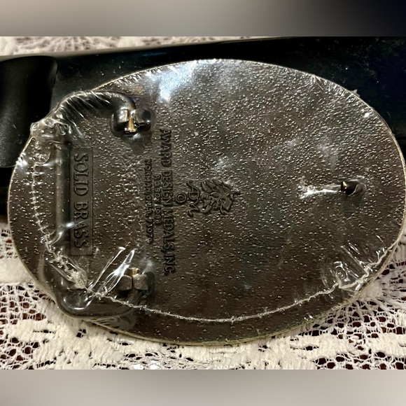 1980’s “Black Gold” Solid Brass Belt Buckle - Picture 3 of 5